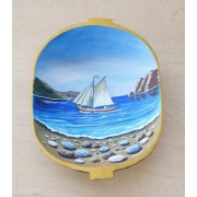 Ζωγραφική σε ξύλινη συντηρημένη σκάφη 